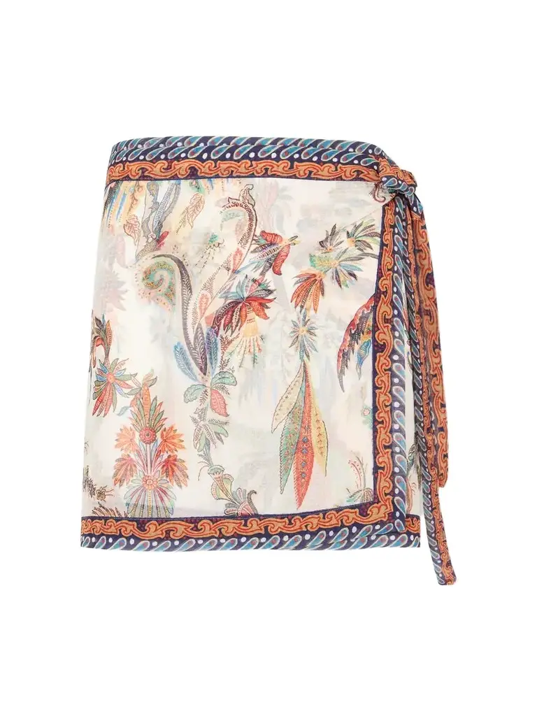 Etro Printed Voile Mini Wrap Skirt | Image 1 Etro Printed Voile Mini Wrap Skirt | Image 1