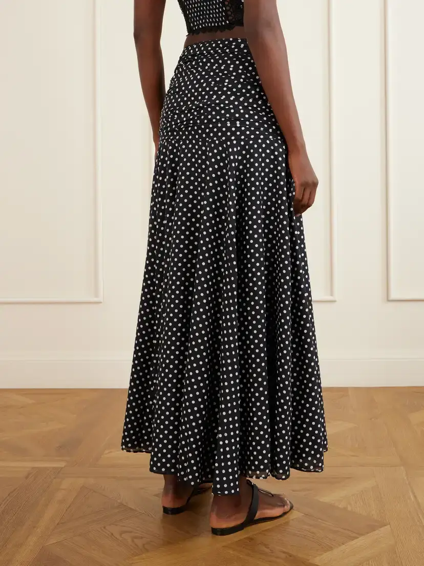 Charo Ruiz Senda Polka-dot Cotton-blend Maxi Skirt | Thumbnail 3 Charo Ruiz Senda Polka-dot Cotton-blend Maxi Skirt | Thumbnail 3