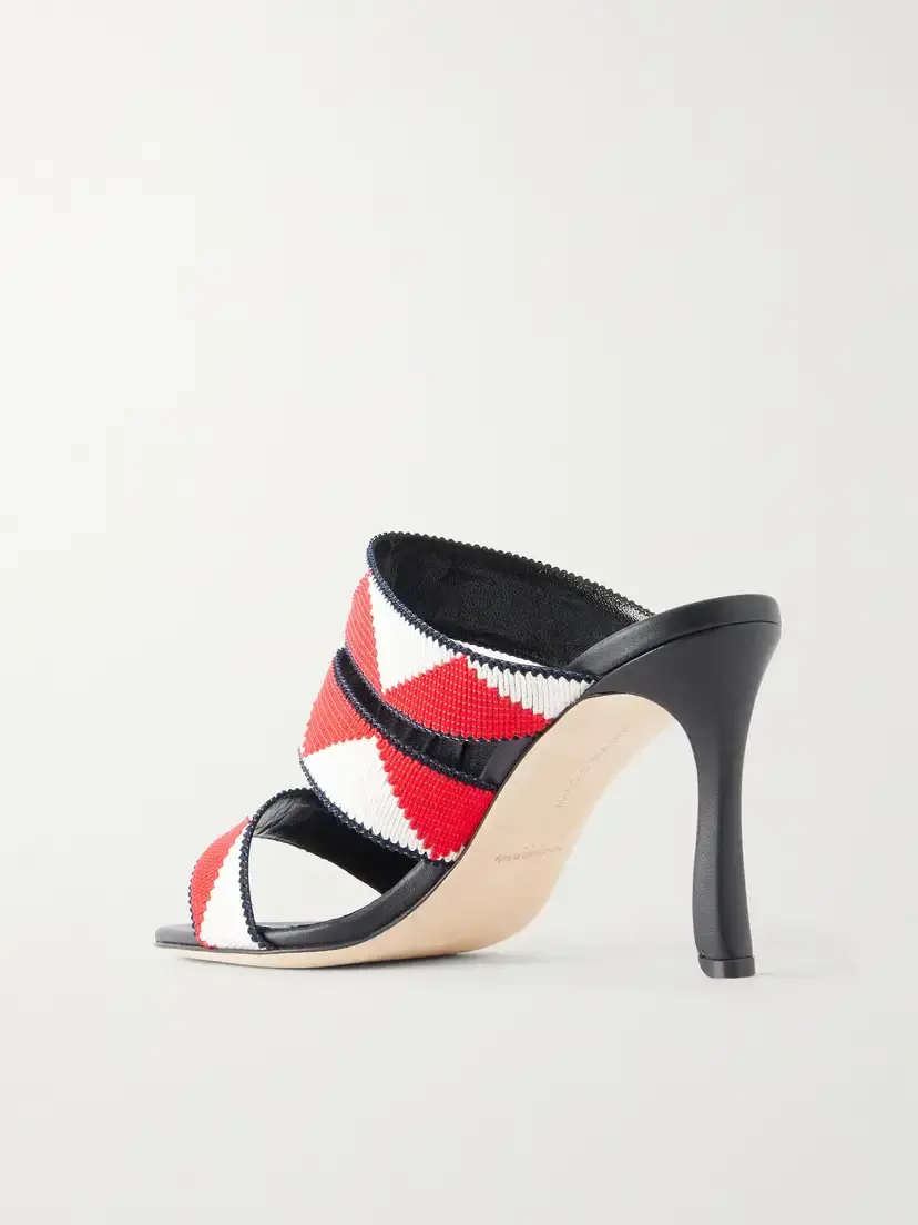 Manolo Blahnik Capro 90 Woven Sandals | Thumbnail 3