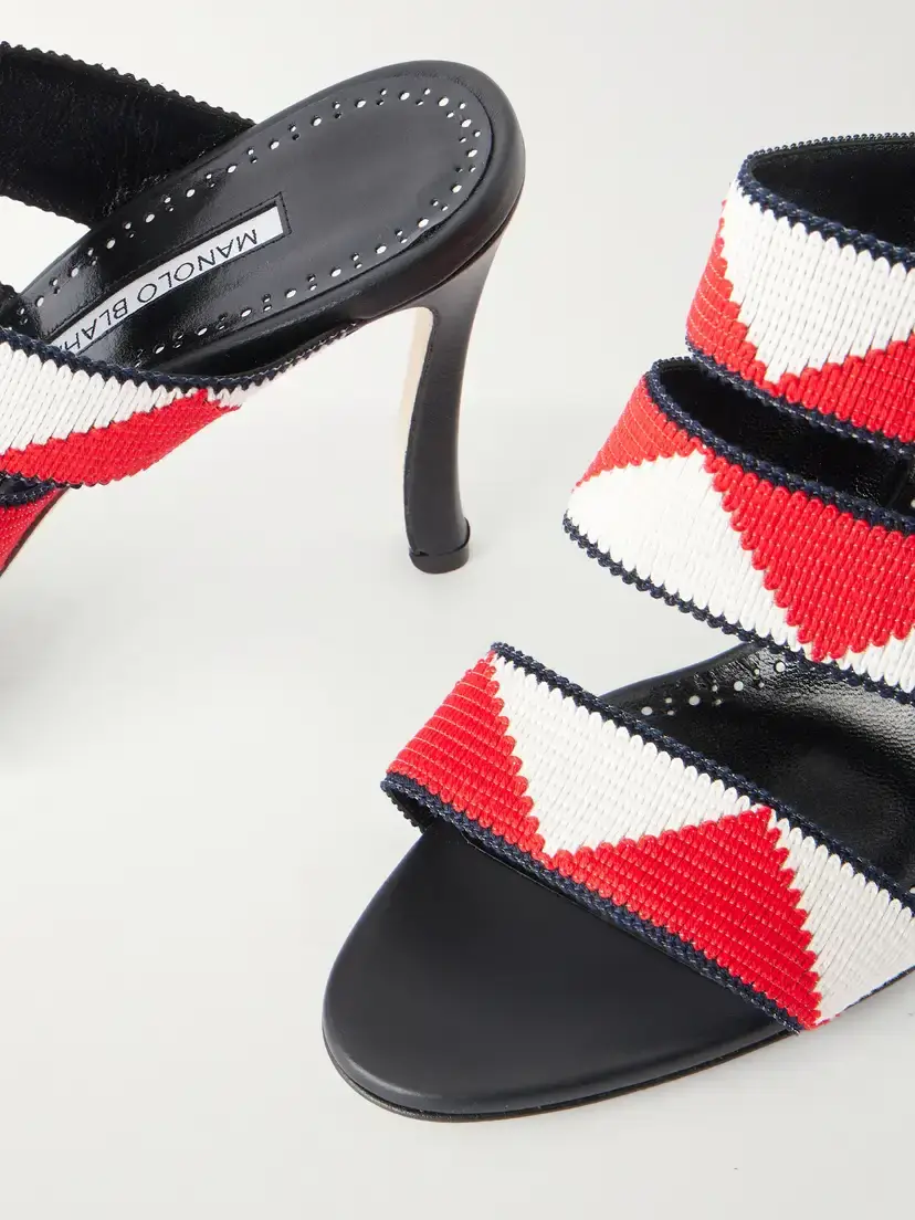 Manolo Blahnik Capro 90 Woven Sandals | Thumbnail 5