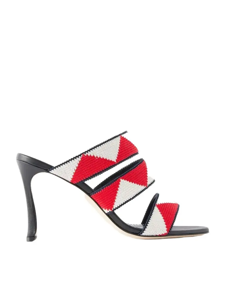 Manolo Blahnik Capro 90 Woven Sandals