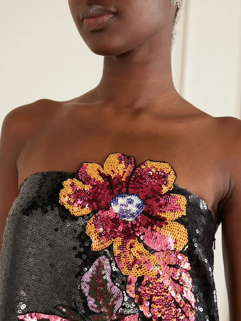 Dima Ayad Sequined Organza Gown | Thumbnail 4