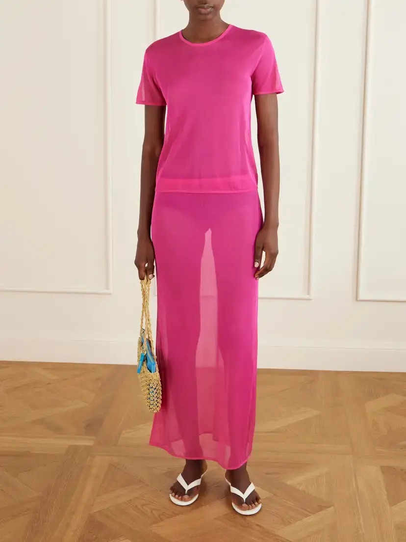 LESET Jack Mesh Midi Skirt | Thumbnail 2 LESET Jack Mesh Midi Skirt | Thumbnail 2