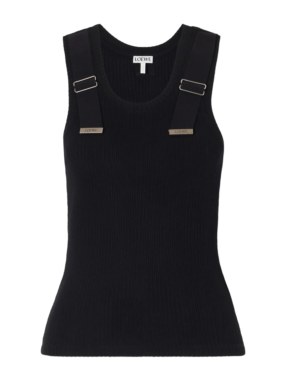 Appliquéd Ribbed Cotton-blend Tank Appliquéd Ribbed Cotton-blend Tank