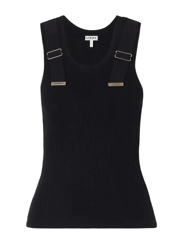Loewe Appliquéd Ribbed Cotton-blend Tank | Image 1 Loewe Appliquéd Ribbed Cotton-blend Tank | Image 1