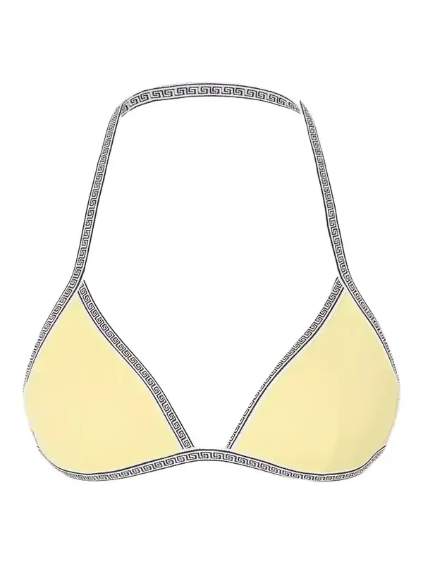 Versace Greca-printed Triangle Bikini Top