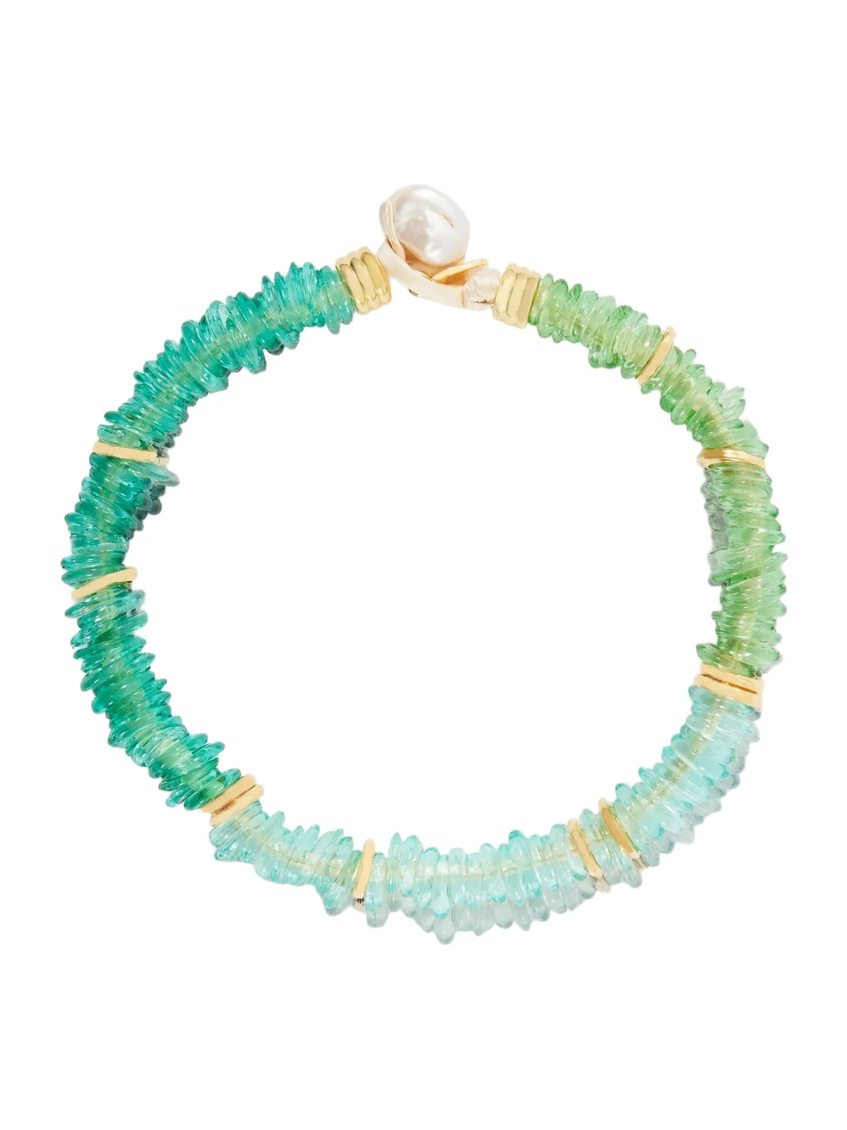 Lita Gold-plated Quartz And Pearl Beaded Necklace Lita Gold-plated Quartz And Pearl Beaded Necklace