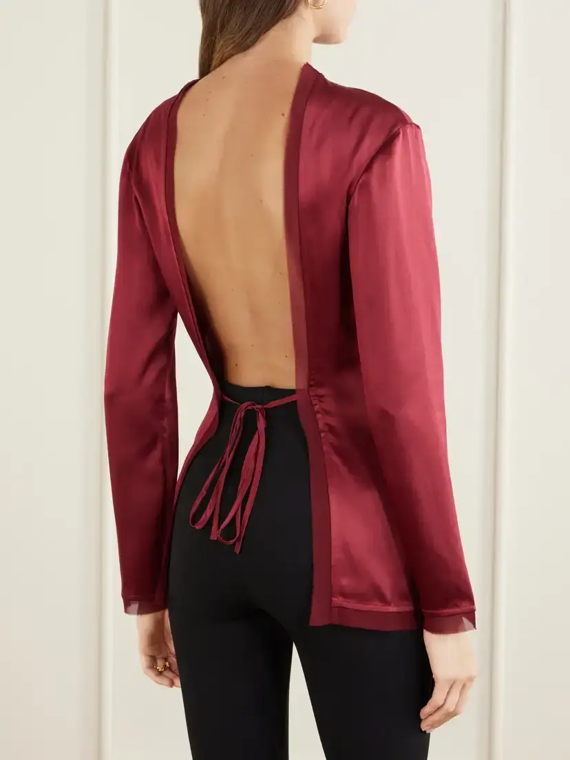 Tove Beau Knotted Silk Blouse | Thumbnail 3