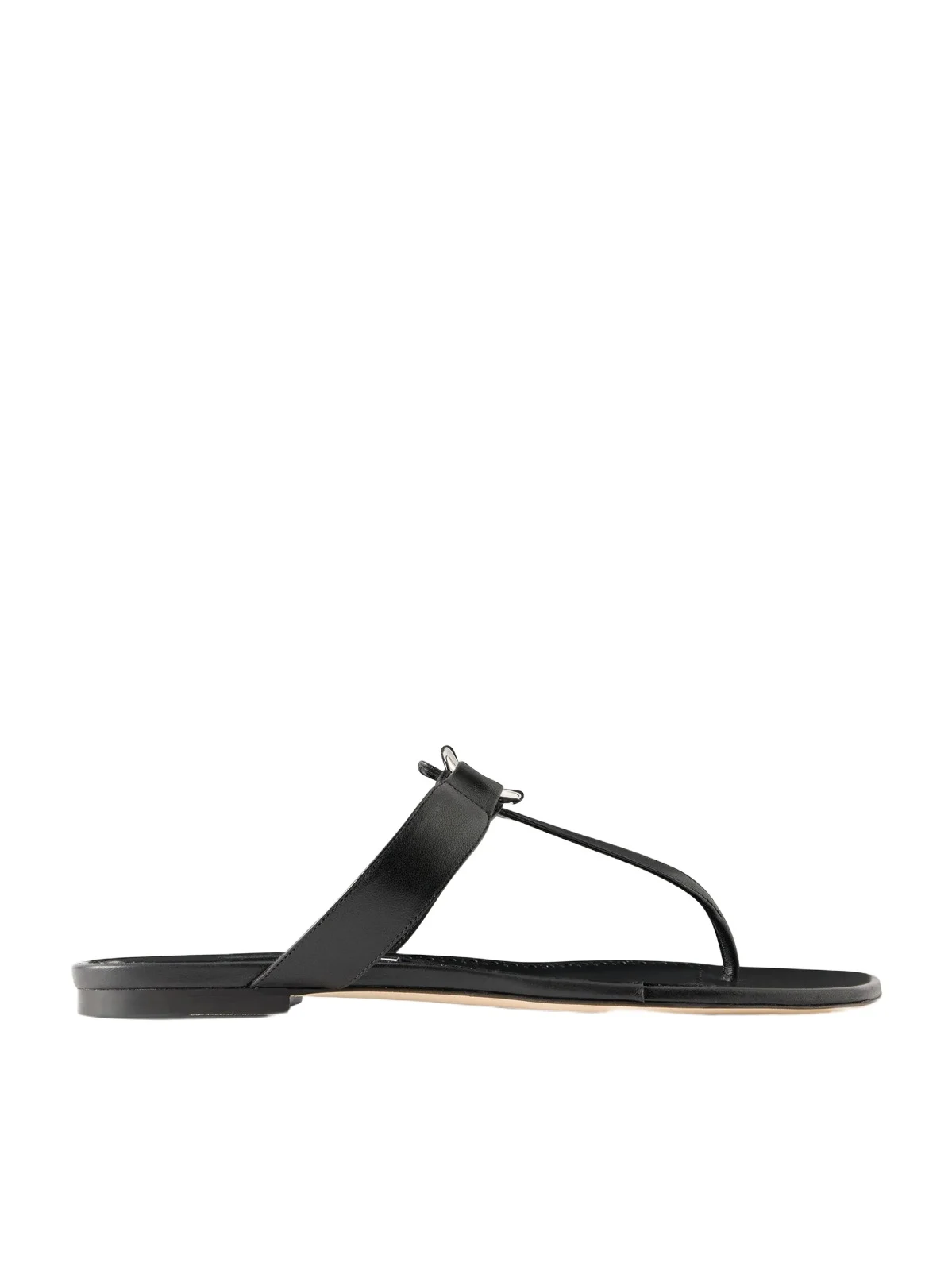 Manolo Blahnik Mionasan Embellished Leather Thong Sandals