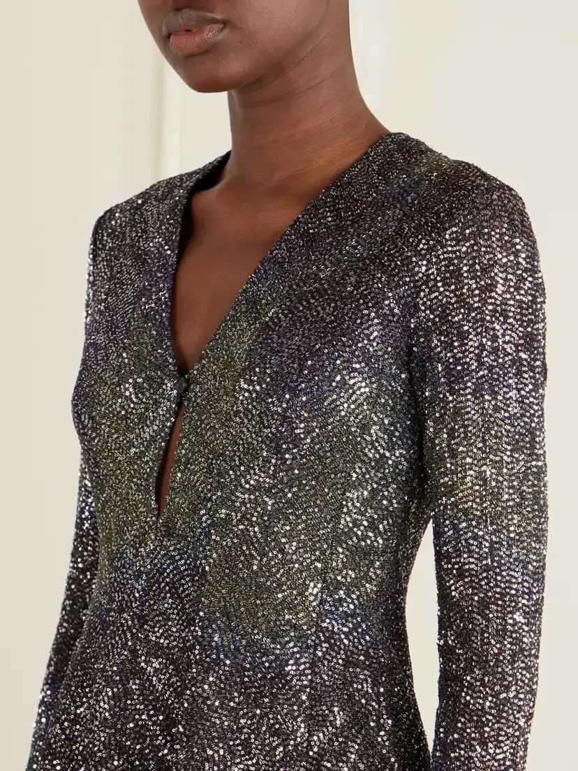 Missoni Sequin-embellished Metallic Crochet-knit Mini Dress | Thumbnail 4