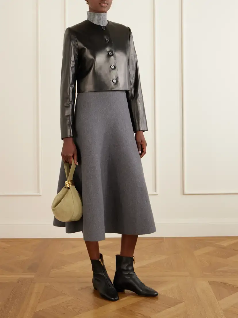 Brandon Maxwell The Ryder Leather Jacket | Thumbnail 2