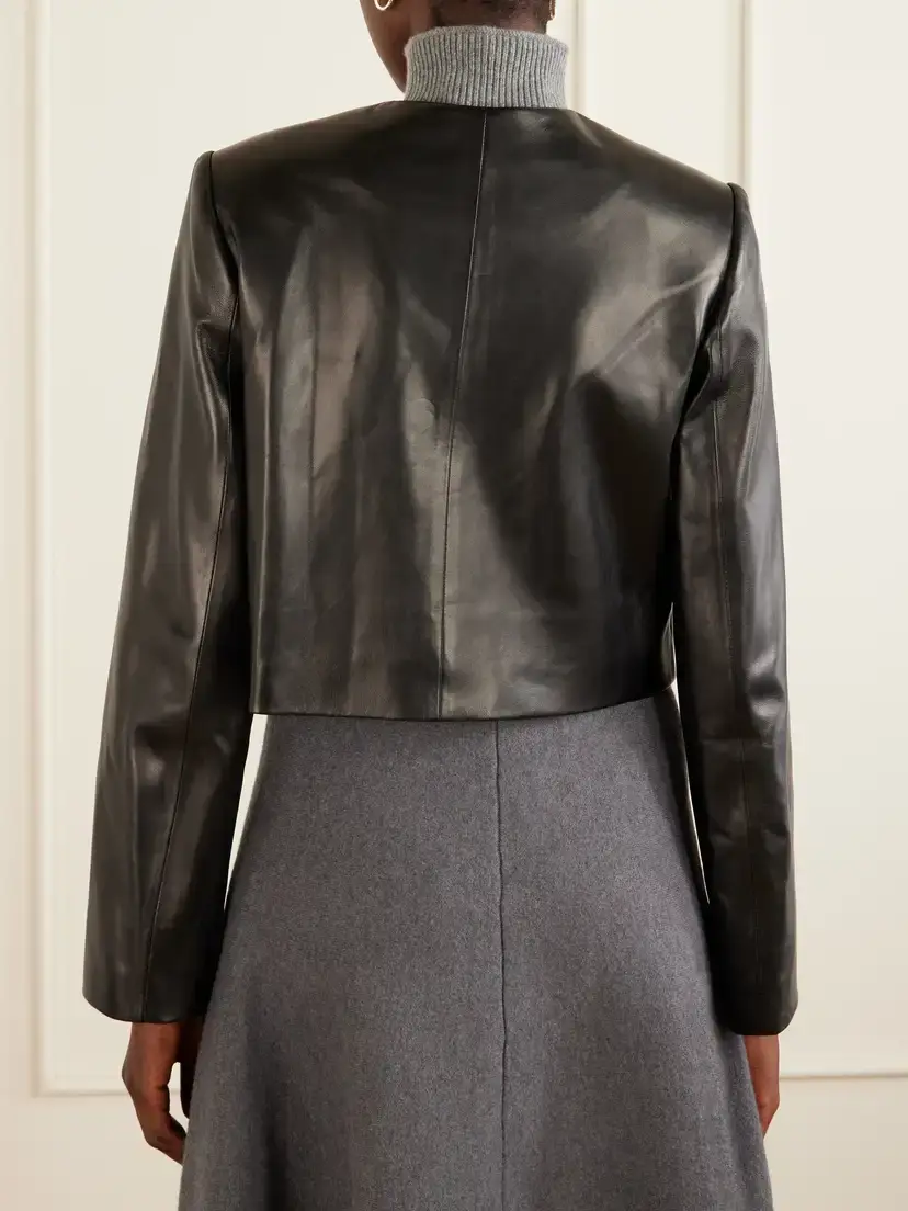 Brandon Maxwell The Ryder Leather Jacket | Thumbnail 3