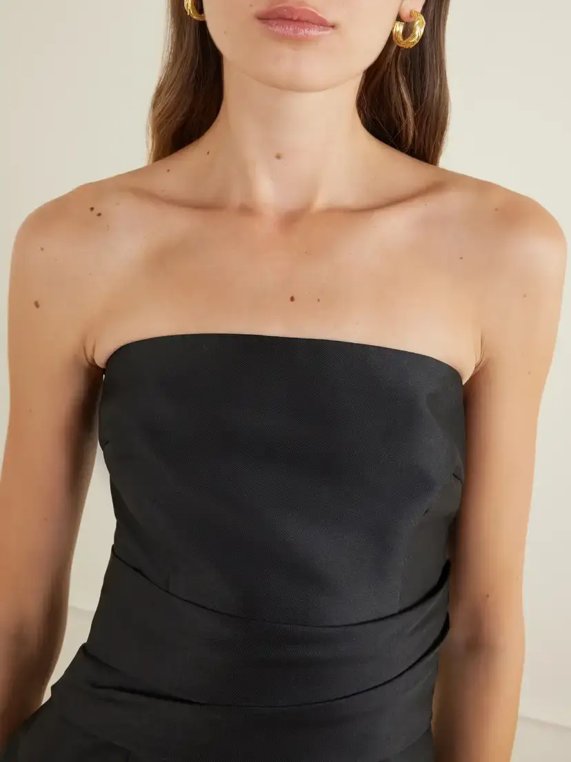 Solace London Ingrid Pleated Satin-twill Gown | Thumbnail 4