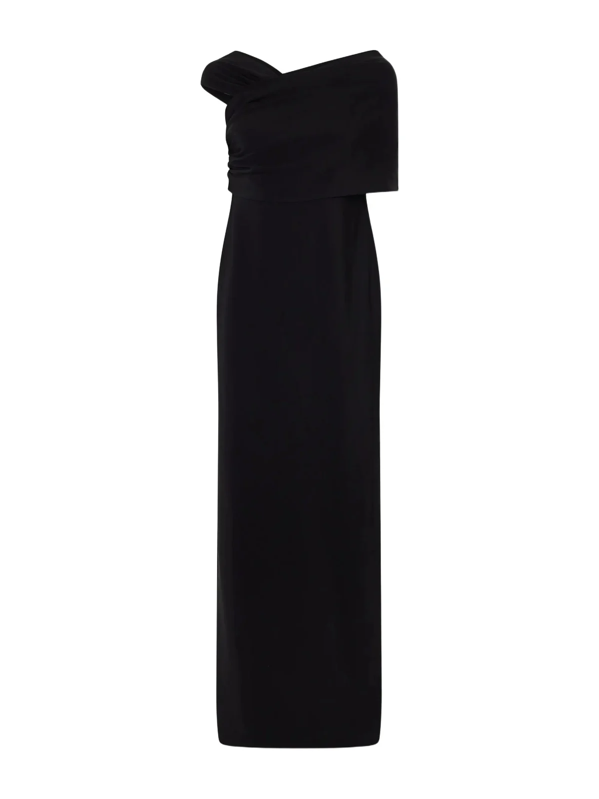 Oscar de la Renta Draped Asymmetric Cady Gown