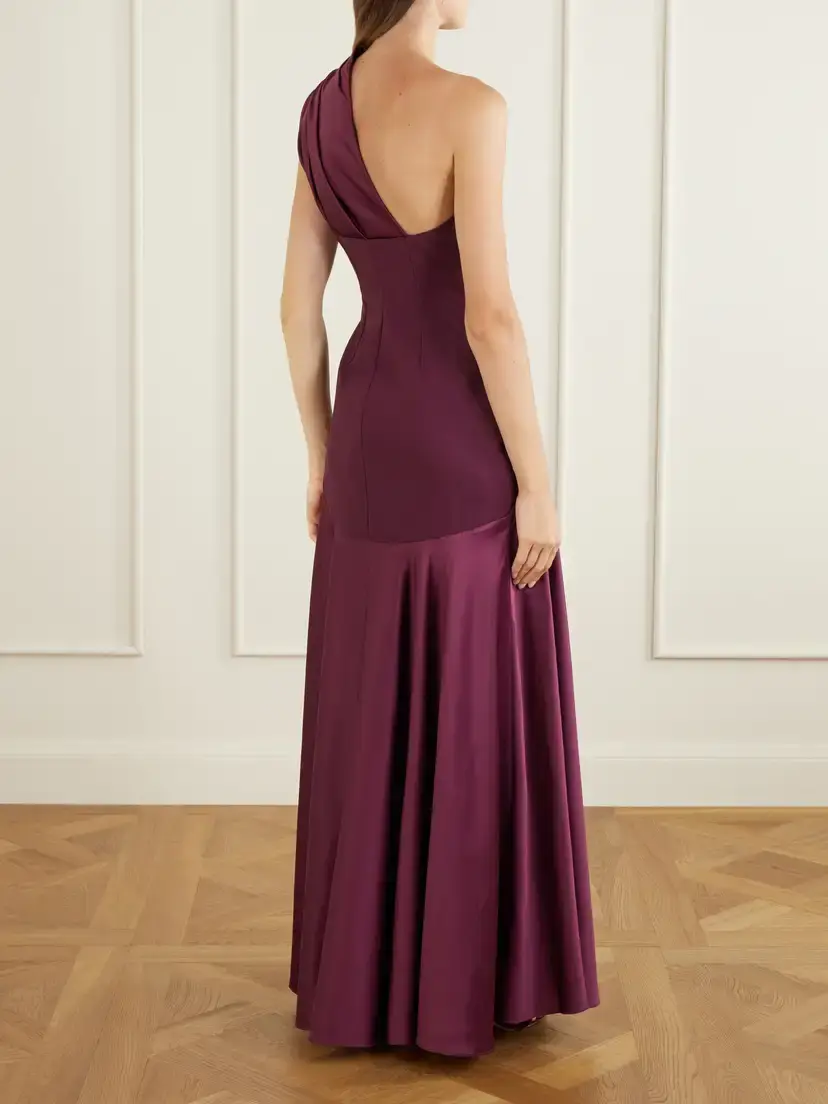 Solace London Gabriela Pleated Satin Gown | Thumbnail 3 Solace London Gabriela Pleated Satin Gown | Thumbnail 3
