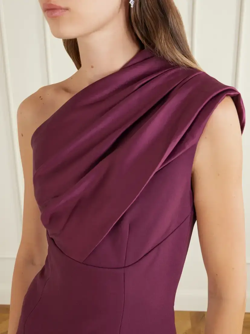 Solace London Gabriela Pleated Satin Gown | Thumbnail 4 Solace London Gabriela Pleated Satin Gown | Thumbnail 4