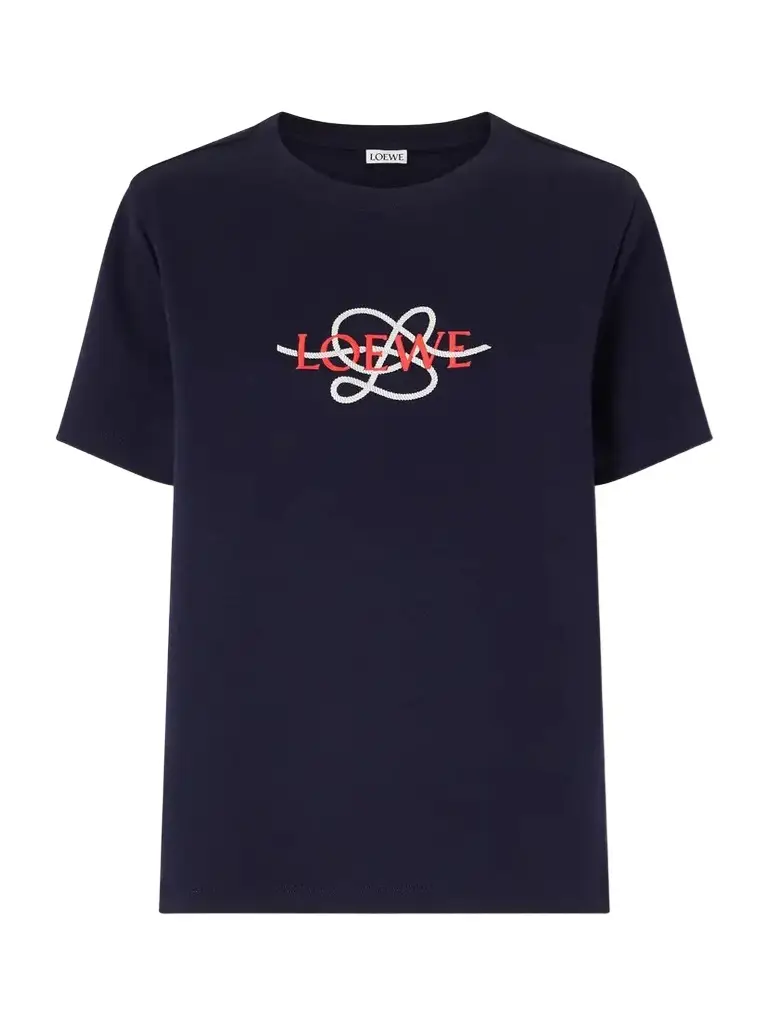 Loewe Anagram-embroidered Cotton-blend T-shirt | Image 1 Loewe Anagram-embroidered Cotton-blend T-shirt | Image 1