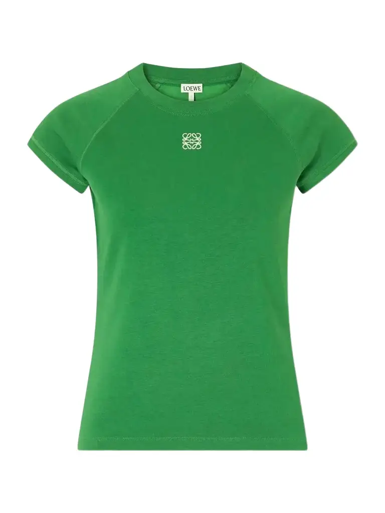 Loewe Anagram Embroidered Cotton-blend Jersey T-shirt | Image 1 Loewe Anagram Embroidered Cotton-blend Jersey T-shirt | Image 1