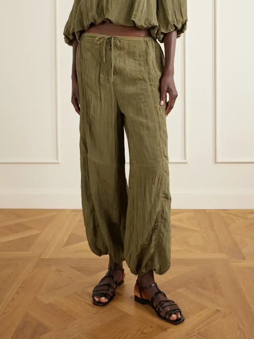 Simkhai Freya Tapered Crepon Parachute Pants | Thumbnail 3