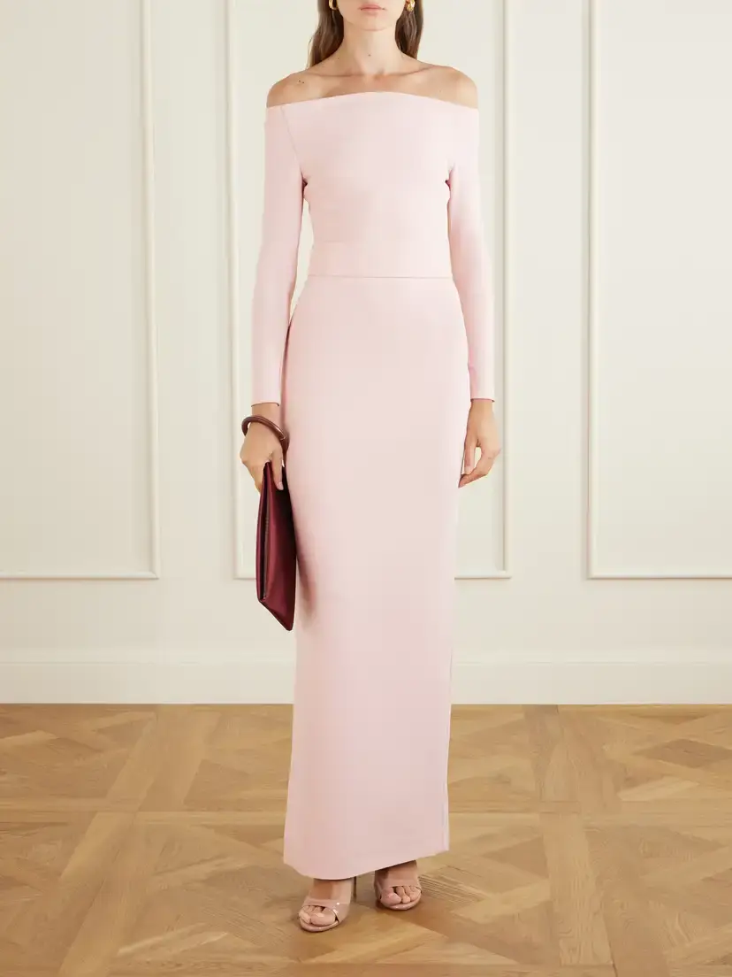 Solace London Sabina Off-the-shoulder Stretch-crepe Maxi Dress | Thumbnail 2 Solace London Sabina Off-the-shoulder Stretch-crepe Maxi Dress | Thumbnail 2