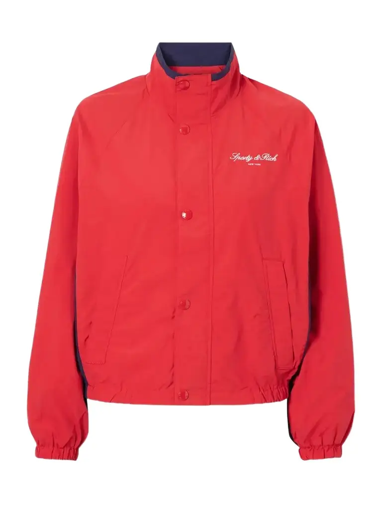 Sporty & Rich Logo-embroidered Shell Jacket | Image 1 Sporty & Rich Logo-embroidered Shell Jacket | Image 1