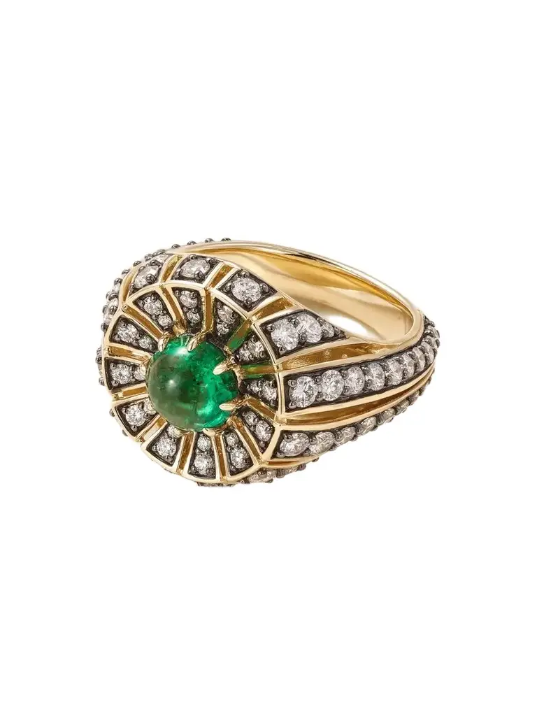 By Pariah Aurora 14-karat Recycled Gold, Diamond And Emerald Ring | Image 1 By Pariah Aurora 14-karat Recycled Gold, Diamond And Emerald Ring | Image 1