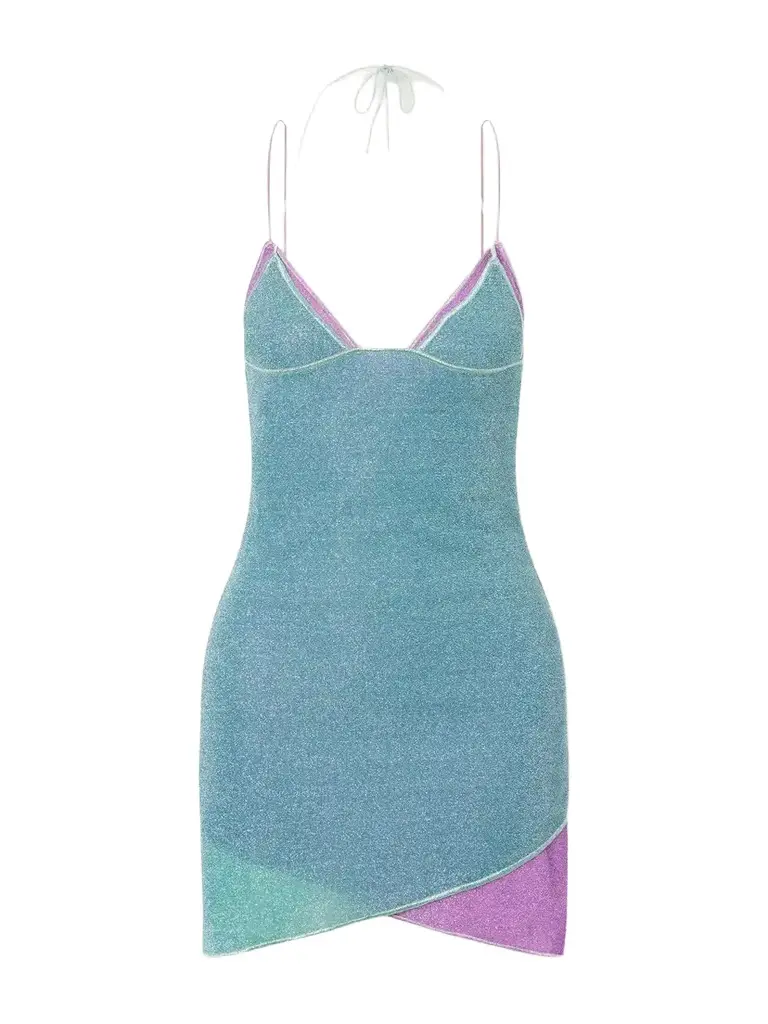 Oséree Lumiere Double Metallic Lurex Mini Dress | Image 1 Oséree Lumiere Double Metallic Lurex Mini Dress | Image 1