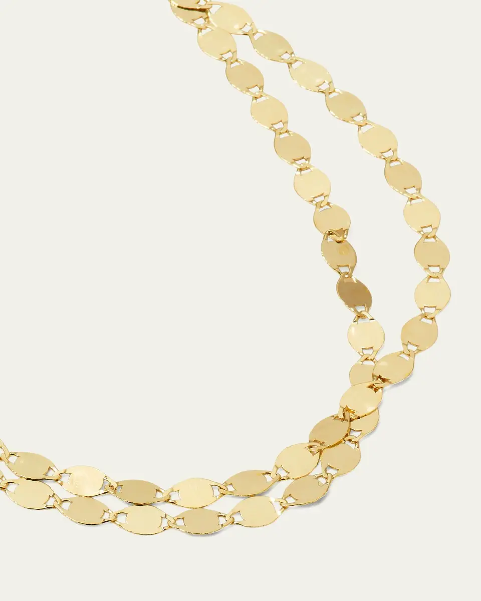 Lana 14K Gold Double Strand Petite Nude Choker | Thumbnail 3