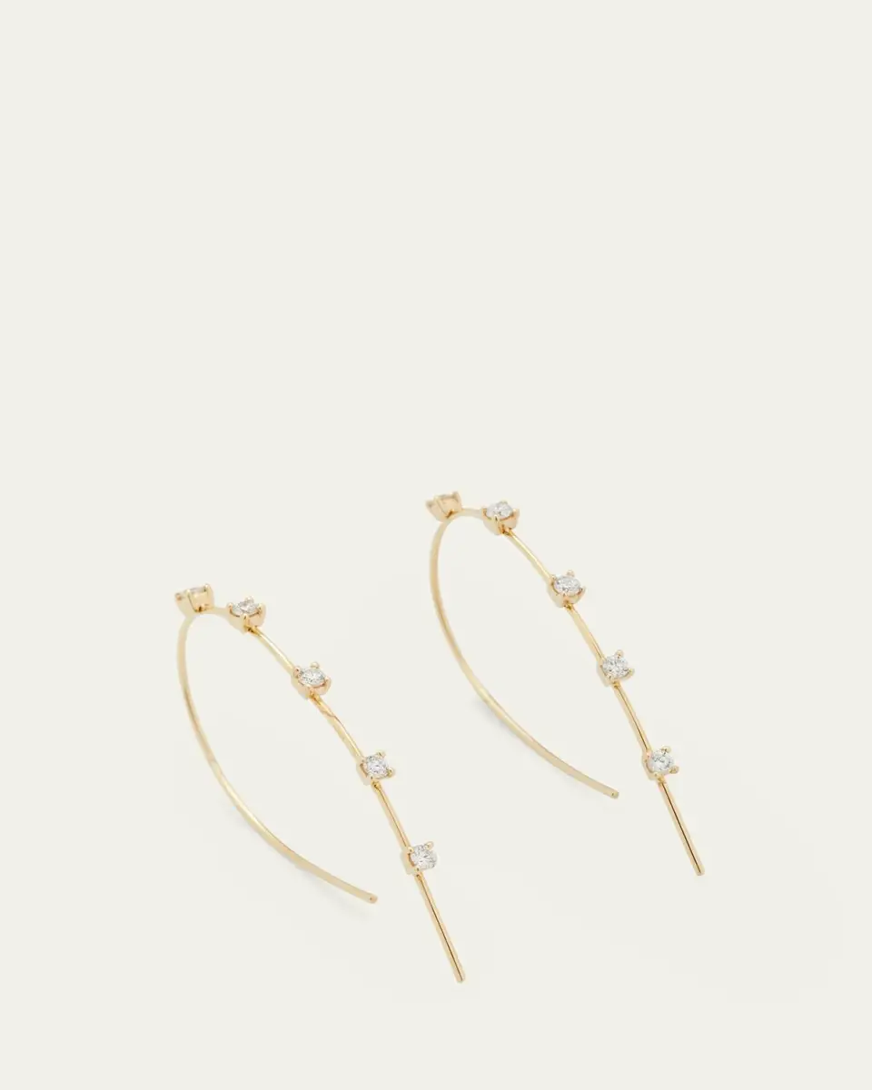 Lana 14K Gold Small Multi Solo Hooked on Hoop Earrings | Thumbnail 4
