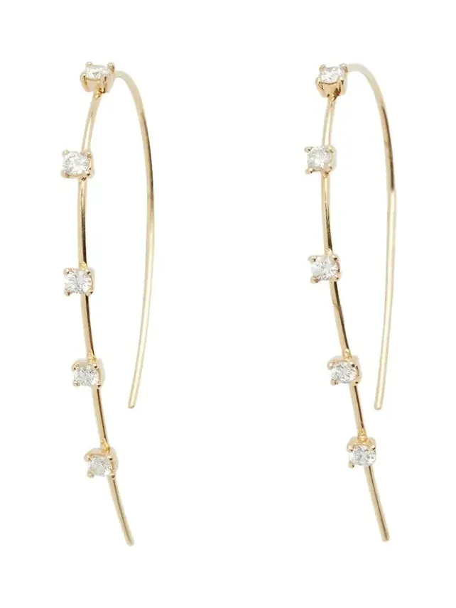 14K Gold Small Multi Solo Hooked on Hoop Earrings
