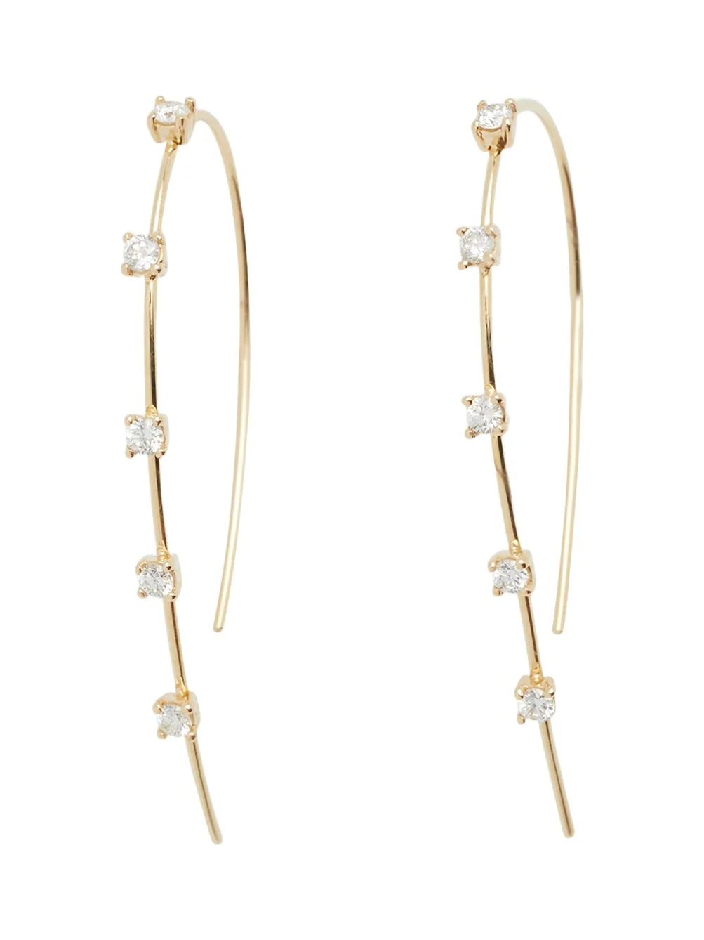 14K Gold Small Multi Solo Hooked on Hoop Earrings 14K Gold Small Multi Solo Hooked on Hoop Earrings