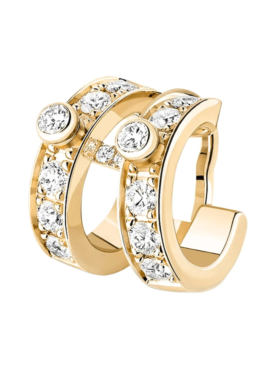 18K Eternity Tuxedo Ear Clip, Single