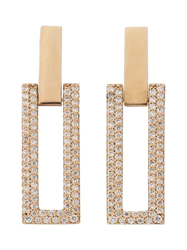 14K Gold Flawless Open Tag Earrings