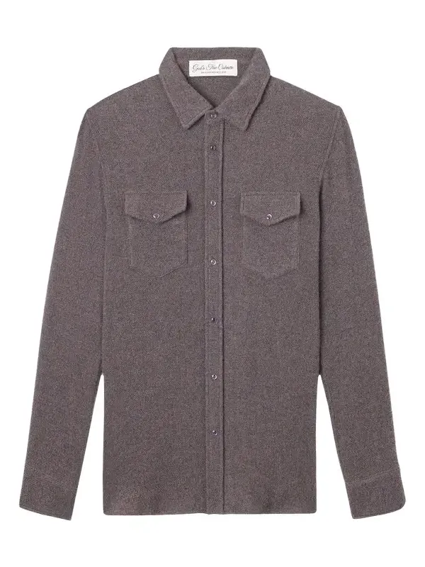 Cashmere Two-Pocket Amethyst Button-Down Shirt Cashmere Two-Pocket Amethyst Button-Down Shirt