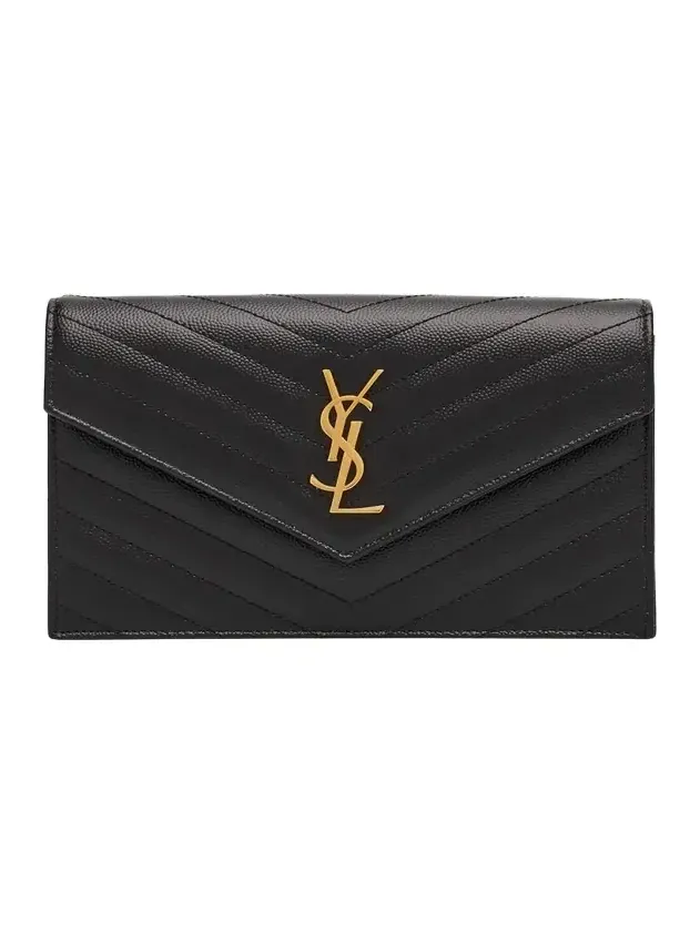 Envelope Small YSL Wallet on Chain in Grain Leather Envelope Small YSL Wallet on Chain in Grain Leather