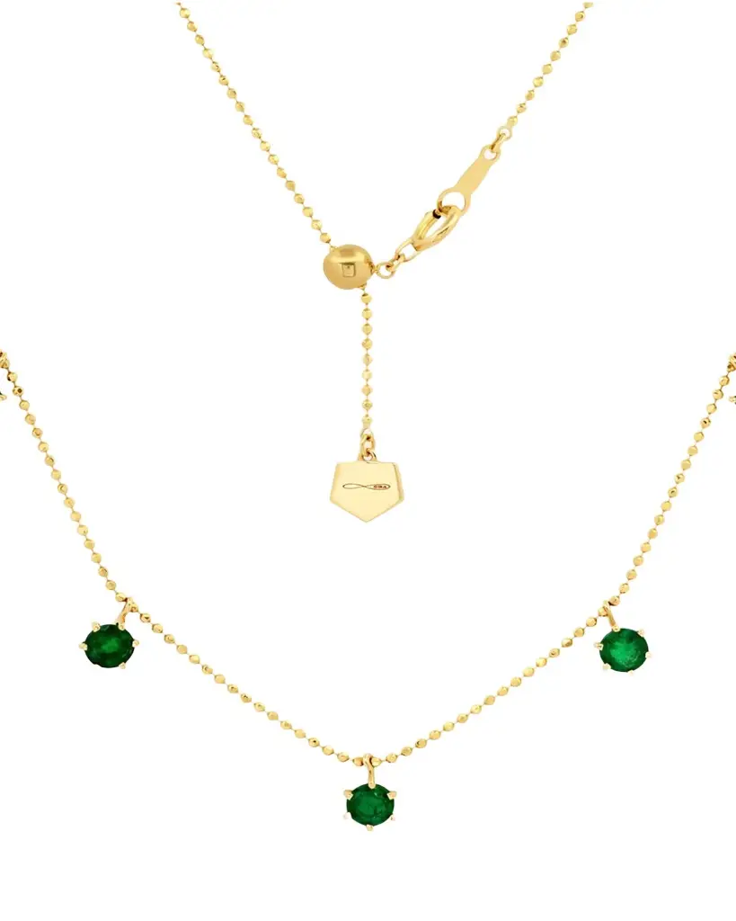 Graziela Gems 18K Emerald Floating Necklace