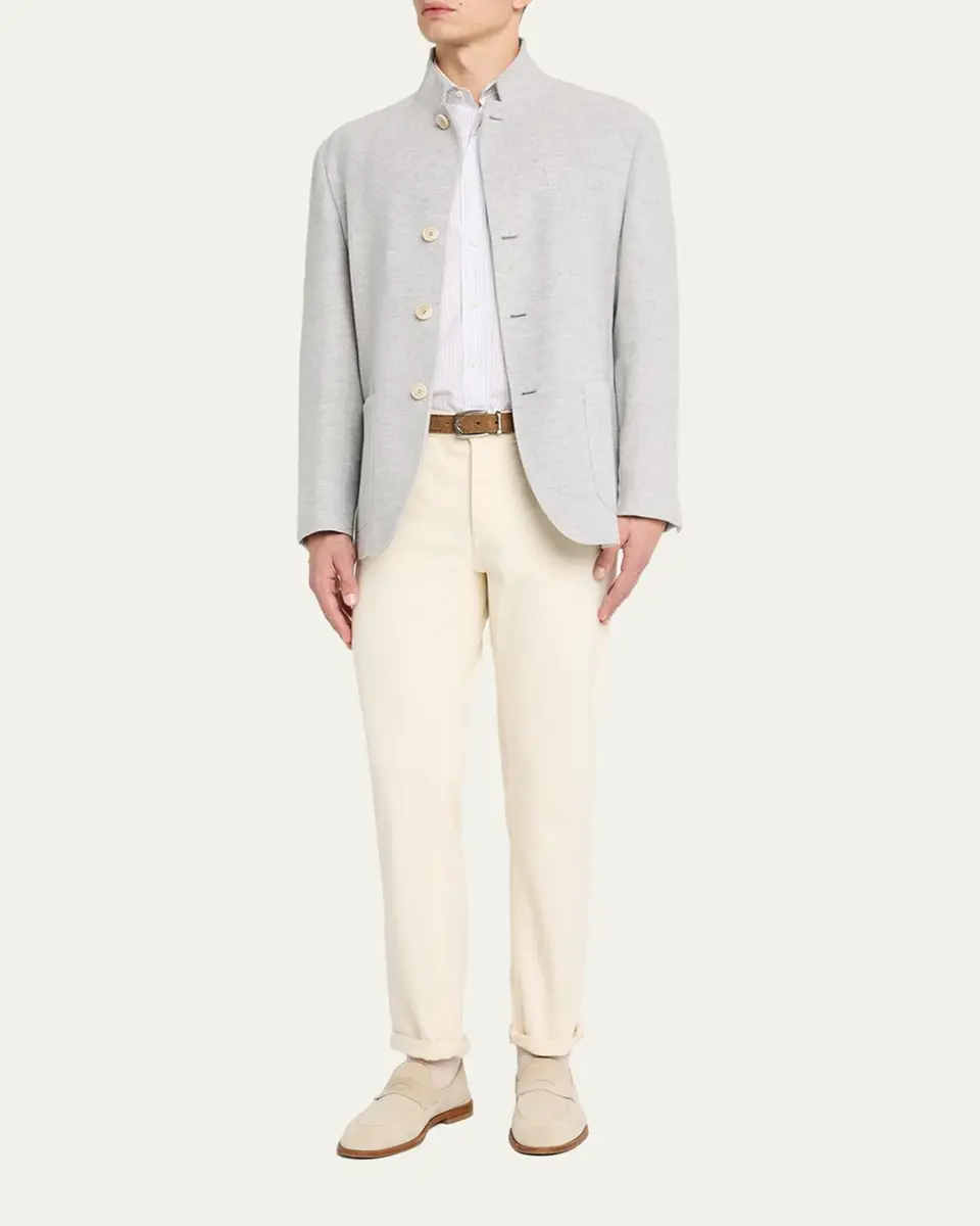 Brunello Cucinelli Men's Cashmere Blazer-Style Coat | Thumbnail 2