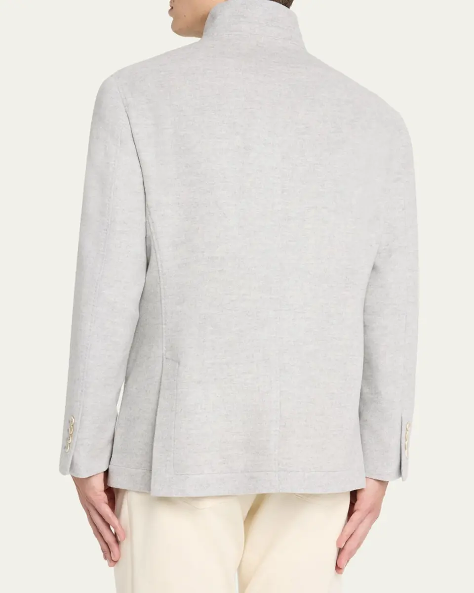 Brunello Cucinelli Men's Cashmere Blazer-Style Coat | Thumbnail 3