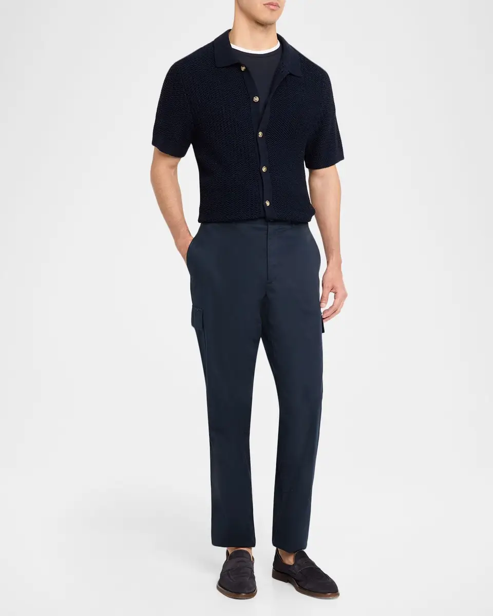 Vince Men's Crochet Button-Down Shirt | Thumbnail 2 Vince Men's Crochet Button-Down Shirt | Thumbnail 2