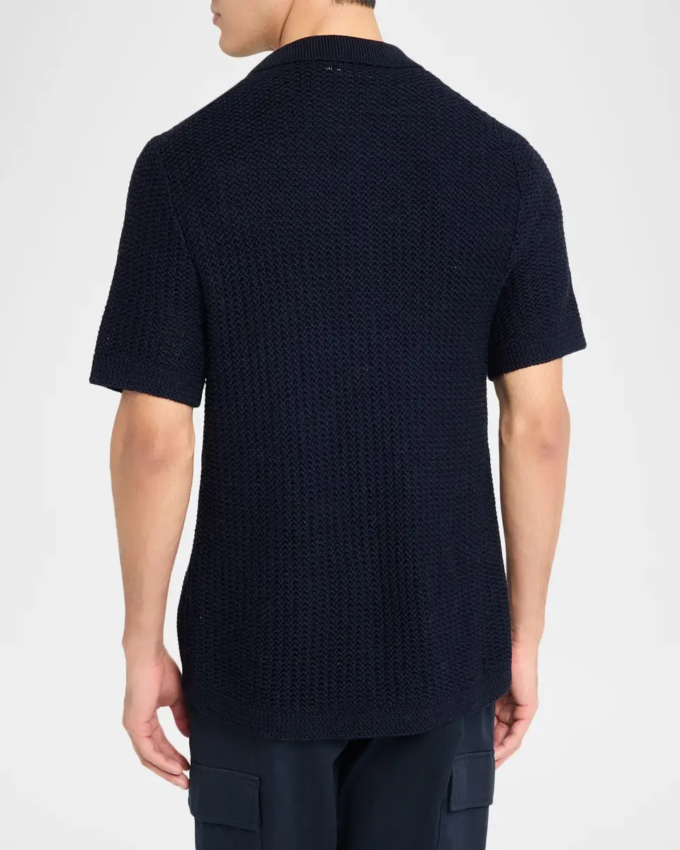 Vince Men's Crochet Button-Down Shirt | Thumbnail 3 Vince Men's Crochet Button-Down Shirt | Thumbnail 3