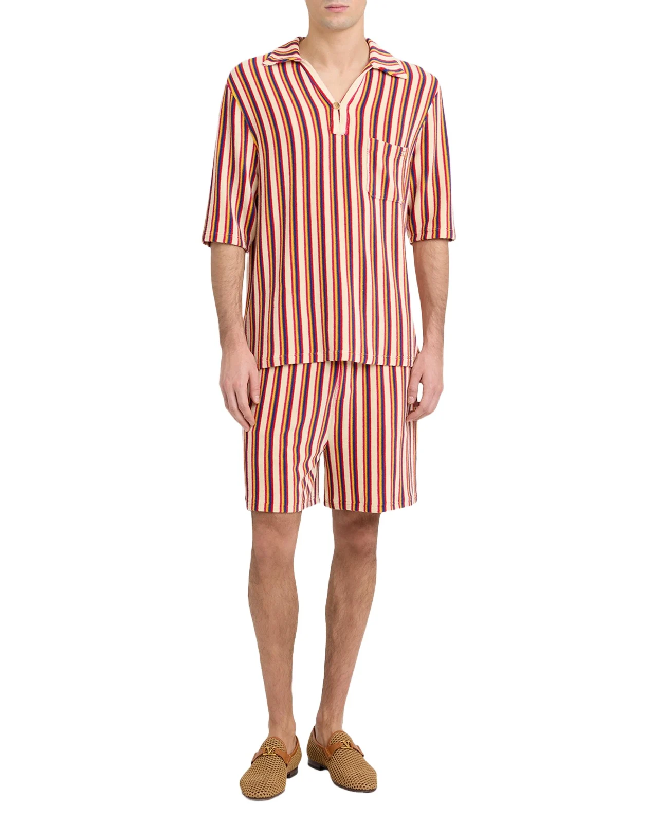 Valentino Garavani Men's Striped Toweling Shorts