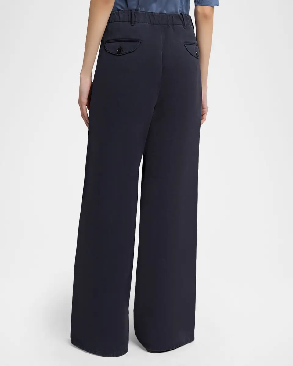 Jil Sander Pleated Cotton Wide-Leg Trousers | Thumbnail 3 Jil Sander Pleated Cotton Wide-Leg Trousers | Thumbnail 3