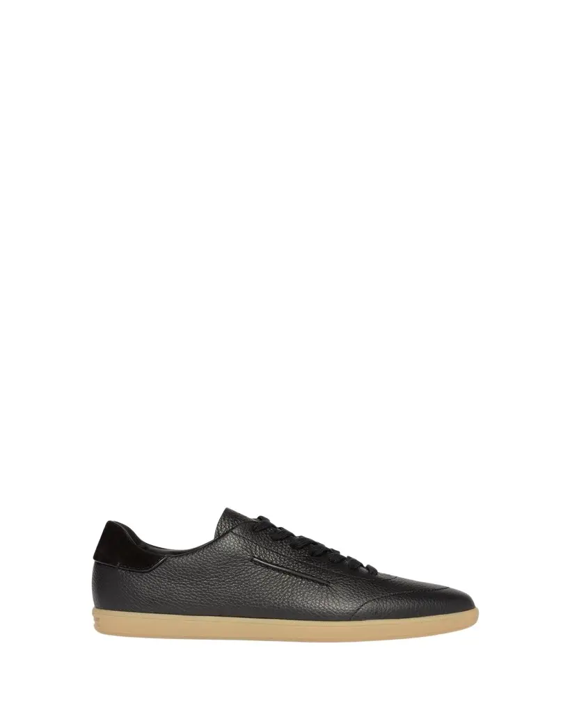 Zegna Men's 232 Grained Leather Low-Top Sneakers | Image 1 Zegna Men's 232 Grained Leather Low-Top Sneakers | Image 1