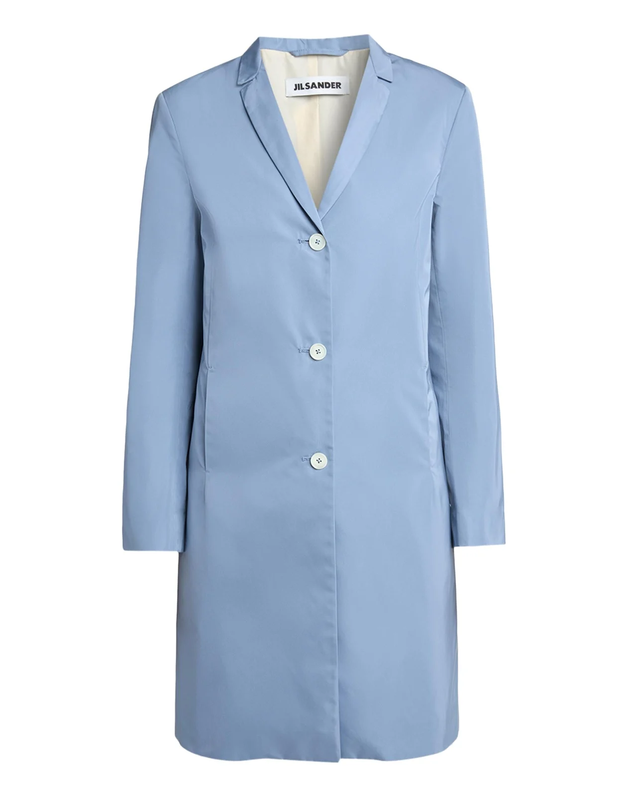 Silk-Blend Single-Breasted Long Coat Silk-Blend Single-Breasted Long Coat