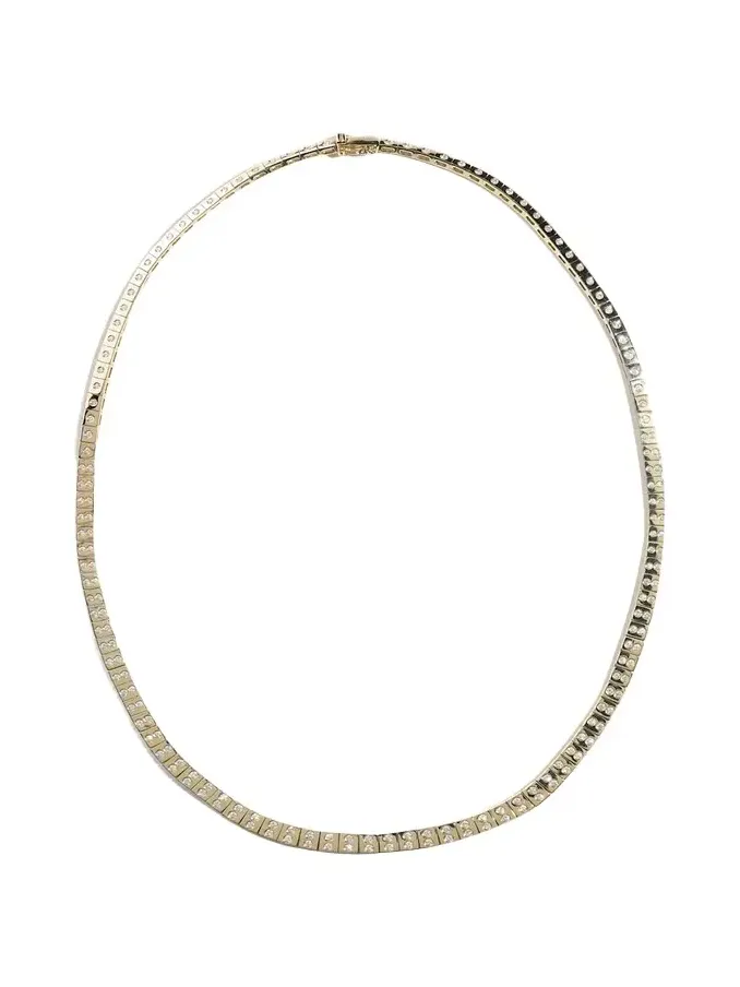 LEGGO Double Diamond Tennis Necklace