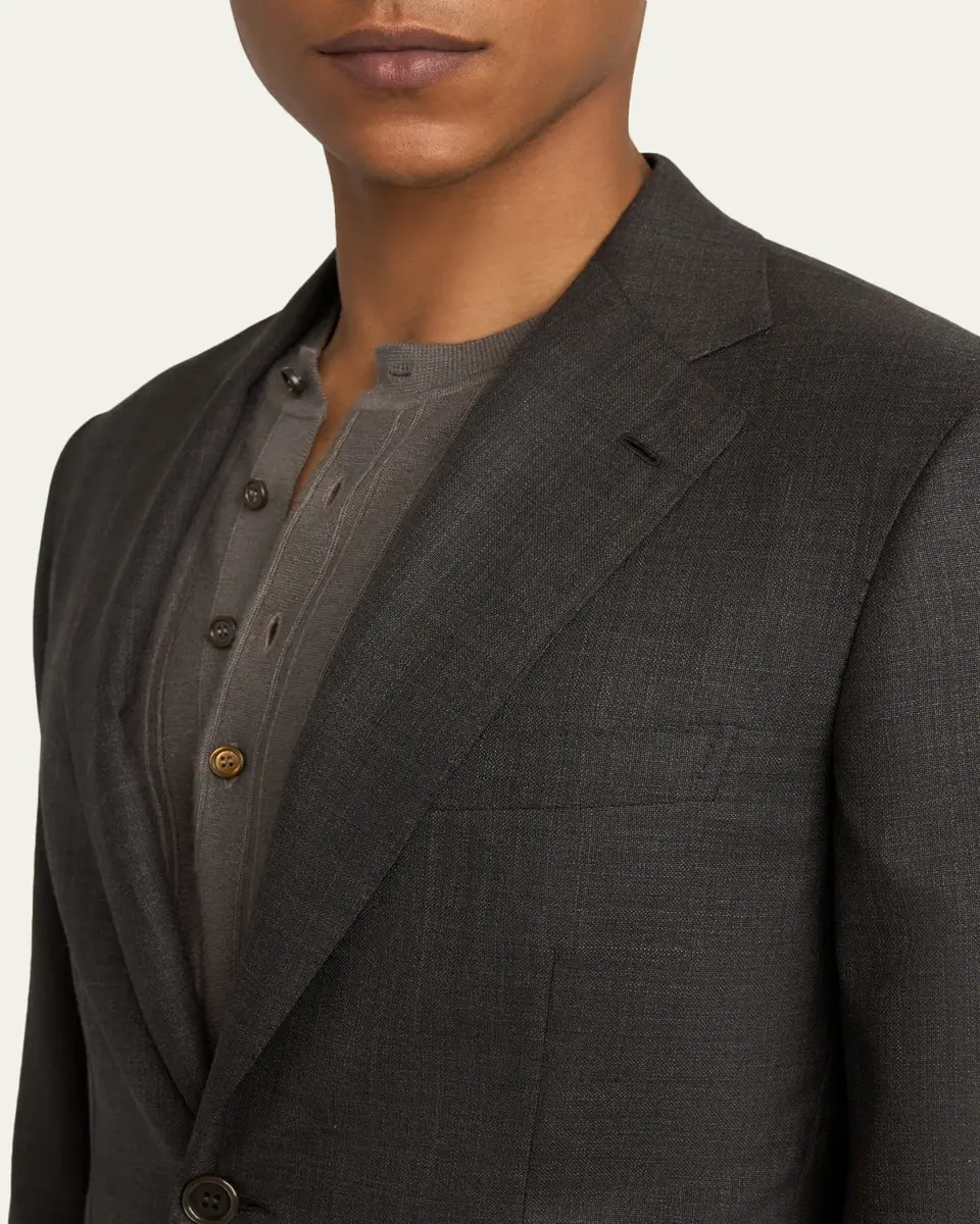 Brioni Men's Wool and Silk Sharkskin Two-Piece Suit | Thumbnail 5 Brioni Men's Wool and Silk Sharkskin Two-Piece Suit | Thumbnail 5