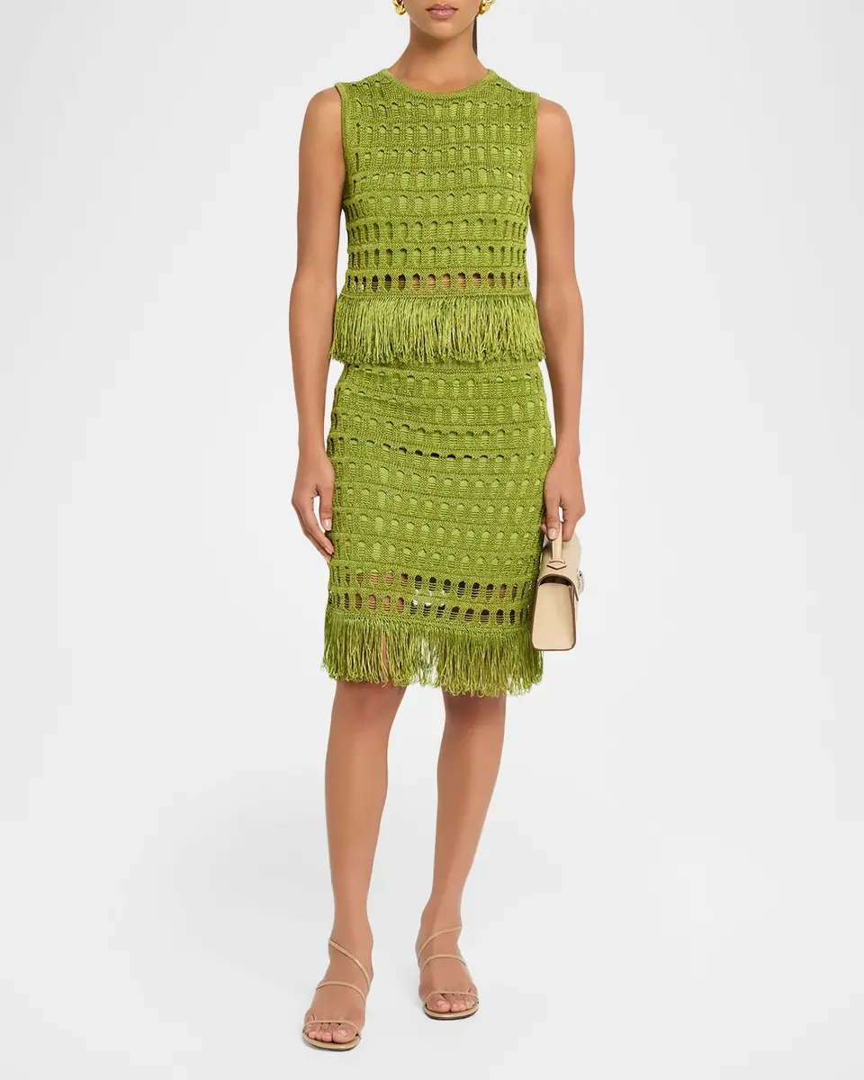 A.L.C. Esme Open-Knit Fringe Top | Thumbnail 2 A.L.C. Esme Open-Knit Fringe Top | Thumbnail 2