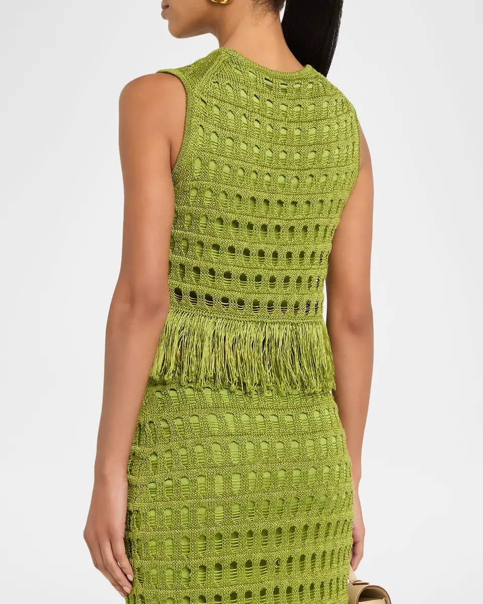 A.L.C. Esme Open-Knit Fringe Top | Thumbnail 3 A.L.C. Esme Open-Knit Fringe Top | Thumbnail 3