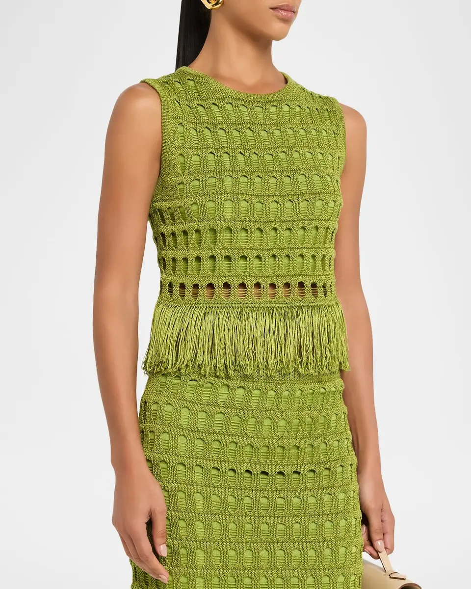 A.L.C. Esme Open-Knit Fringe Top | Thumbnail 4 A.L.C. Esme Open-Knit Fringe Top | Thumbnail 4