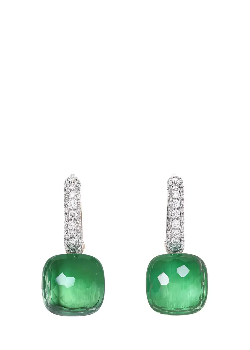 Pomellato Nudo Classic Earrings with Prasiolite and Green Agate | Thumbnail 3